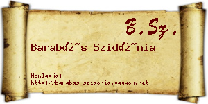 Barabás Szidónia névjegykártya
